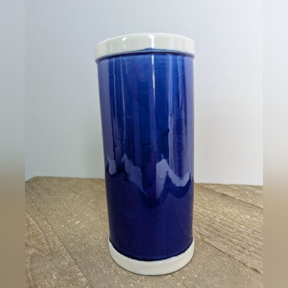 Vintage tiki glass ceramic Honolulu Blue and white pineapple - Picture 4 of 8